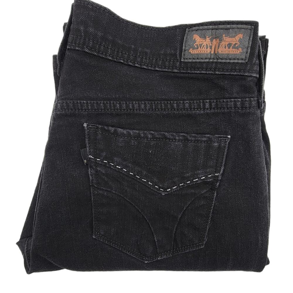 LEVI'S 505 Black Tab Black Patch Straight Leg Zip Fly Jeans - Size 6M
